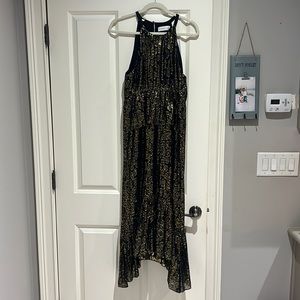 Brand new ALC gold black metallic midi dress